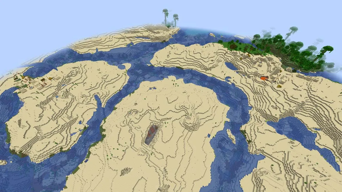 Minecraft villages appear in desert