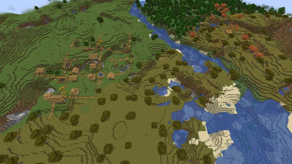 Minecraft villages appear in plains and savanna