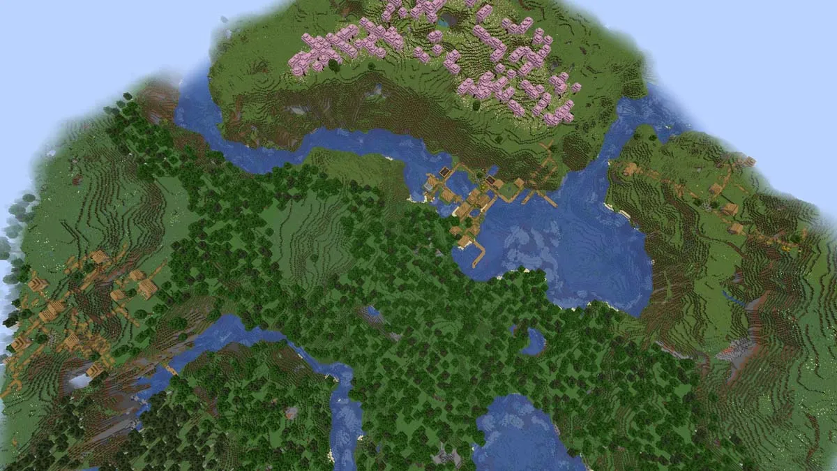 Minecraft villages appear in the river