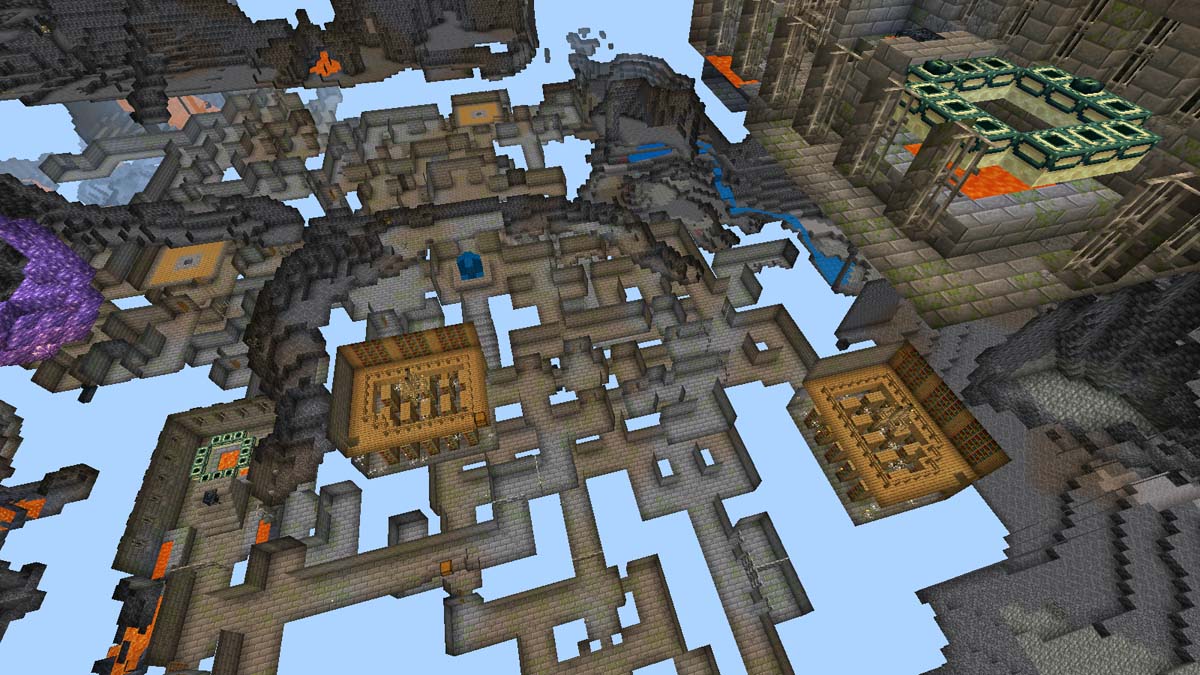 Double stronghold in Minecraft PE