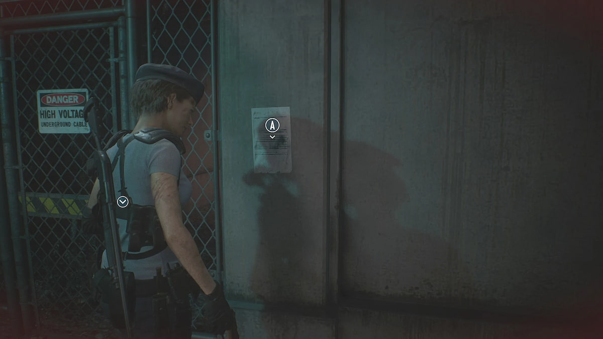 resident evil 3 file substation internal memo at substation