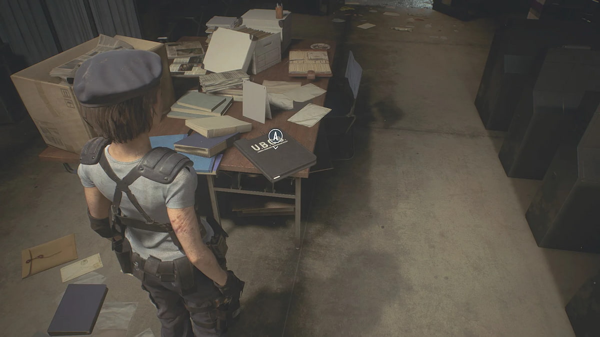 Resident Evil 3 file ubcs herb manual in subway safe room