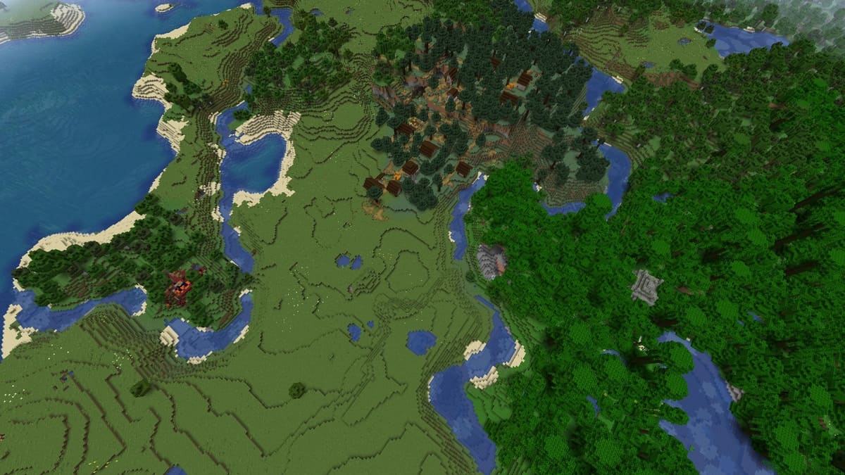 Jungle temple and village in Minecraft