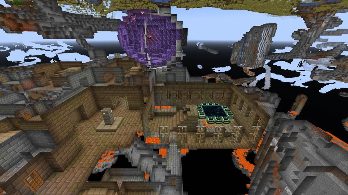 Fully active end portal in Minecraft