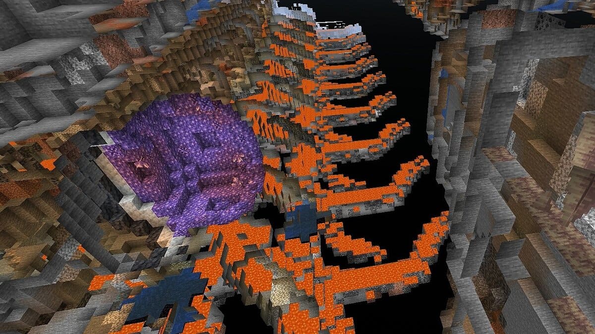 Infinite lava pool in Minecraft