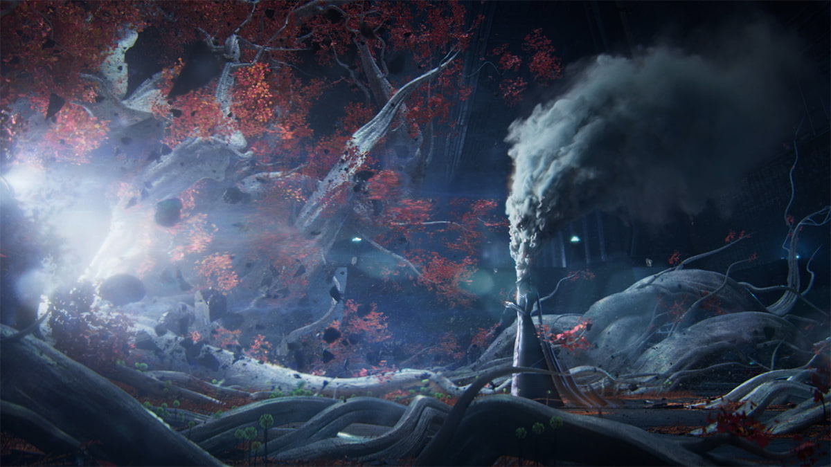 The Witness faces the Traveler beam in Destiny 2