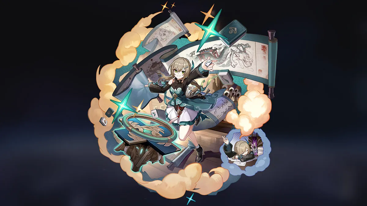 Qingque warp artwork in Honkai: Star Rail