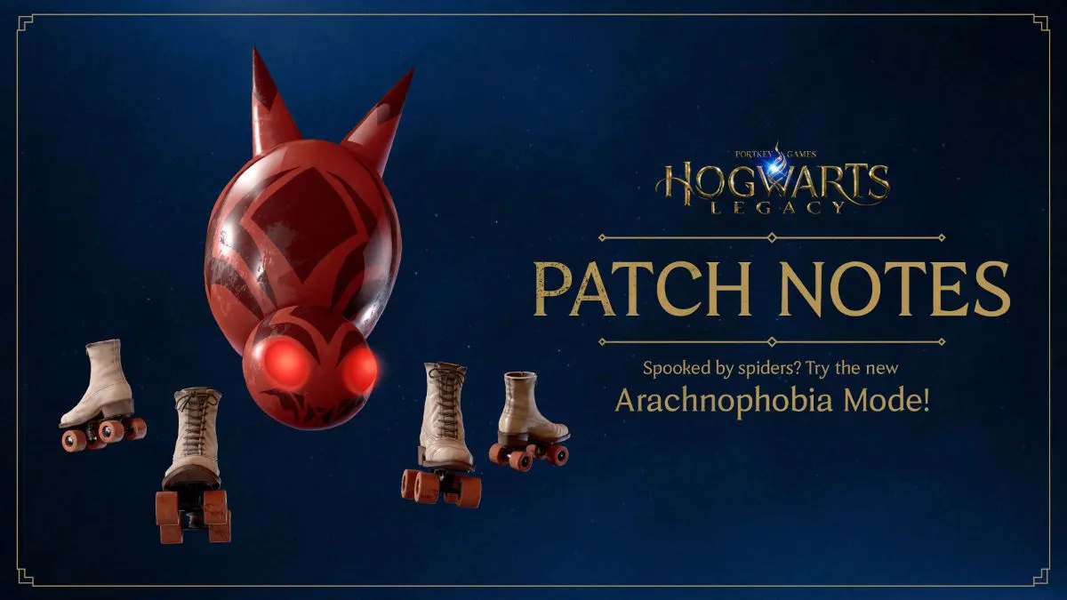 A new patch for Hogwarts Legacy adds Arachnophobia Mode