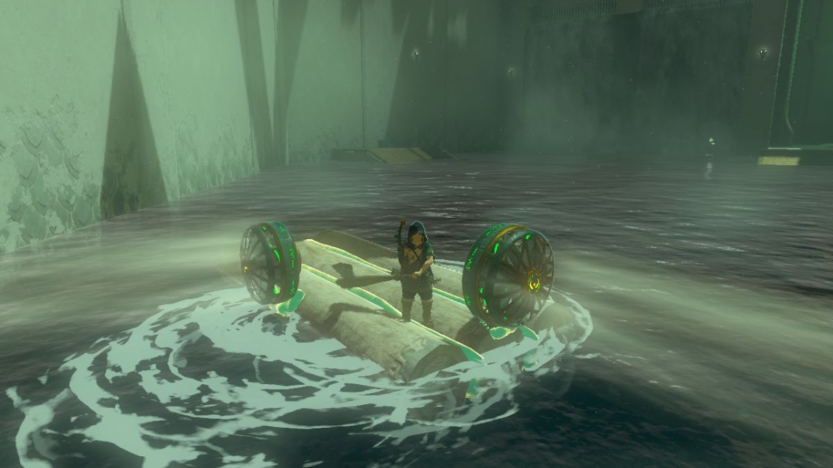 Zelda: Tears of the Kingdom Tajikats Shrine Puzzle final ultrahand logs solution boat for treasure chest