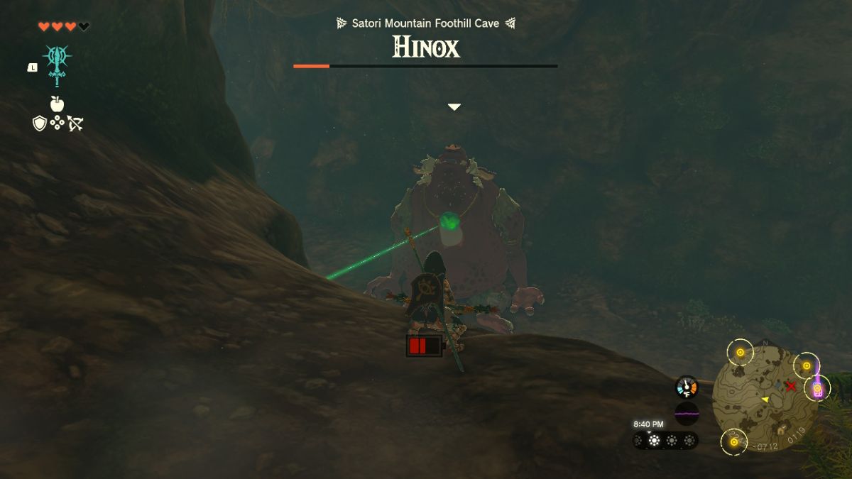 Zelda Tears of the Kingdom Usazum Shrine Satori Mountain Crystal laser and Hinox mini-boss fight