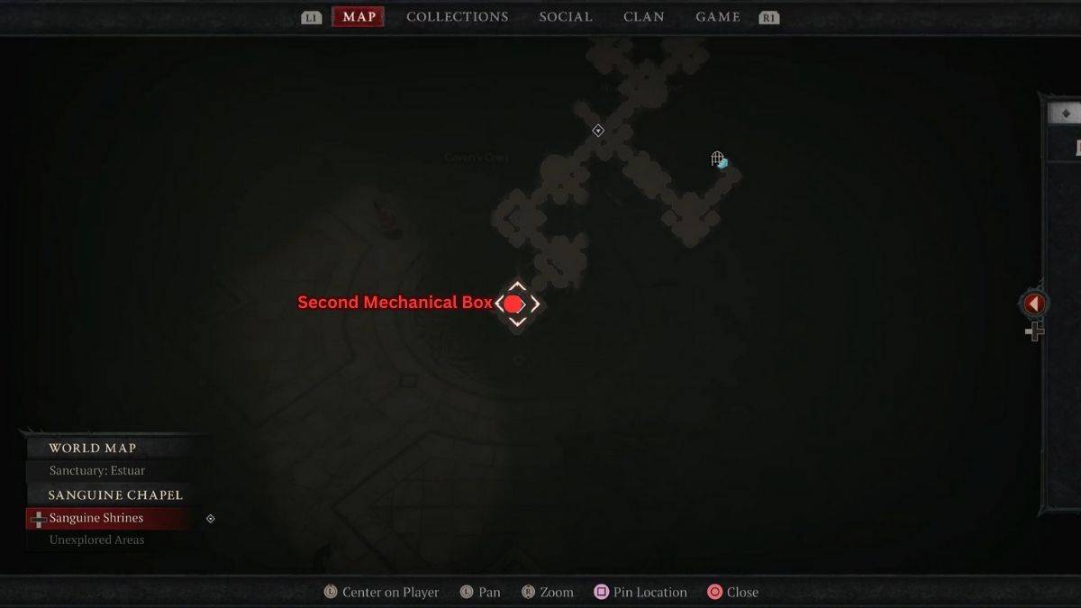 Diablo 4 Blood Sermon side quest Sanguine Chapel second mechanical box location