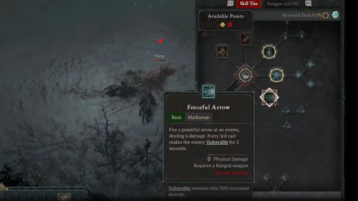 Diablo 4 Forceful Arrow ability