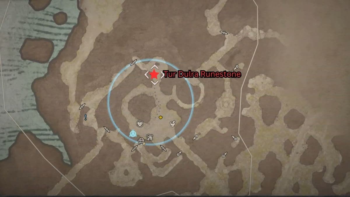 How to Complete The Diviner Quest in Diablo 4 Tur Dulra runestone location on map