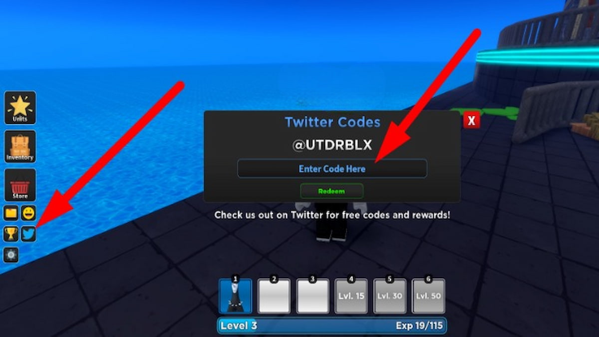 How to redeem codes in Ultimate Tower Defense