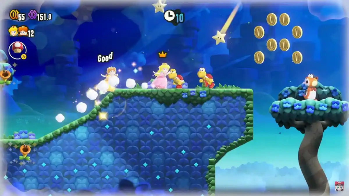 Daisy and Peach with the Star Power in Super Mario Bros Wonder