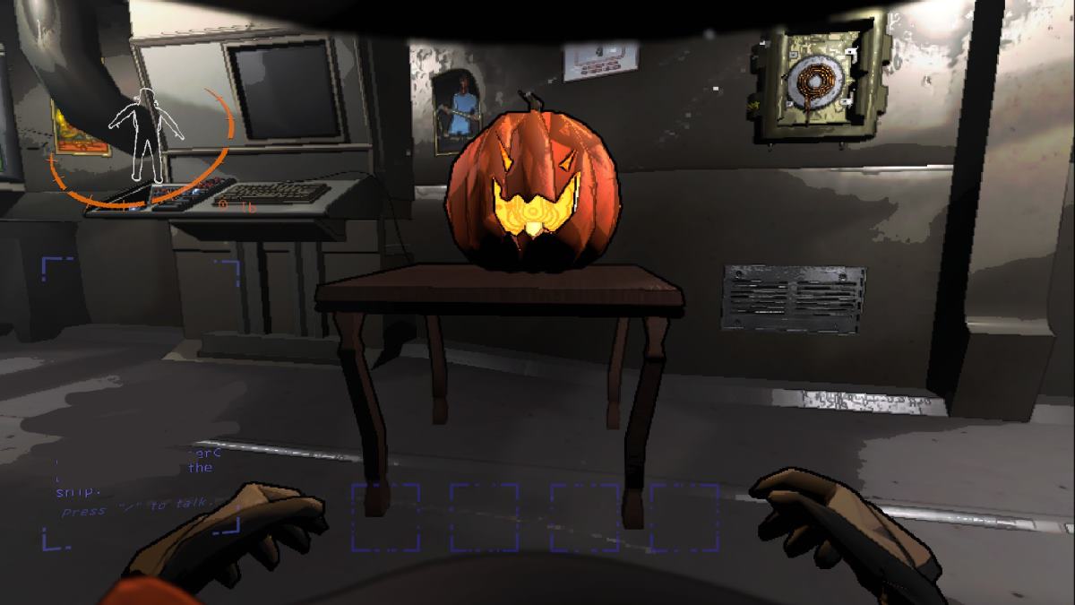 Table and Jack-o-Lantern