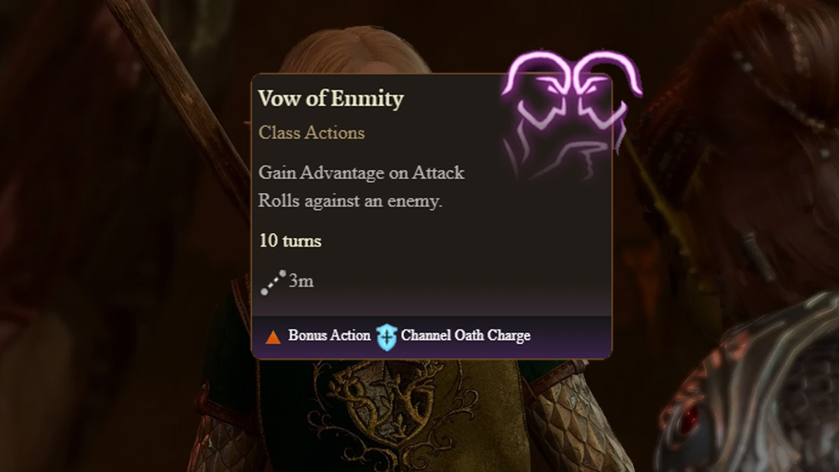 vow of enmity tooltip in baldur's gate 3