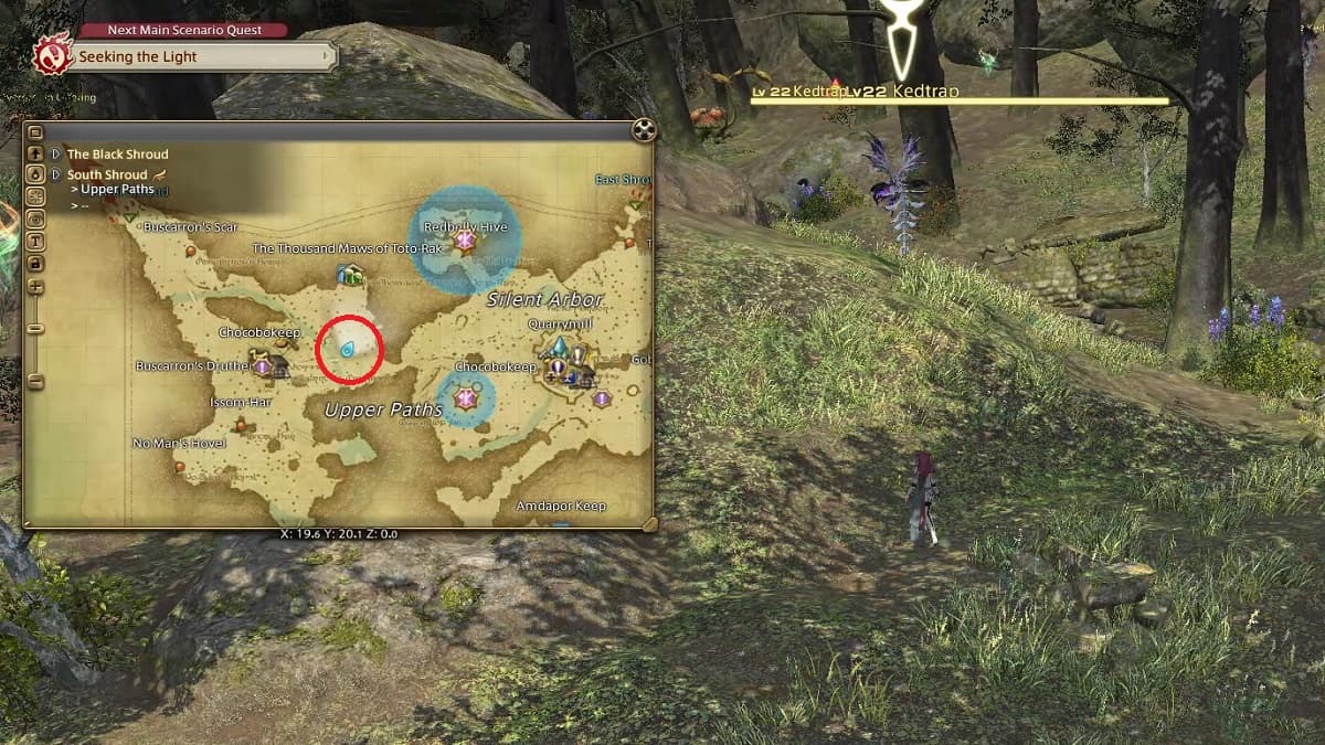 South Shroud farming map FFXIV