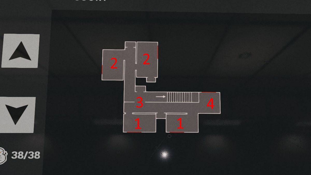 A map of 10 Ridgeview Court during the Phasmophobia Holiday event 2023..