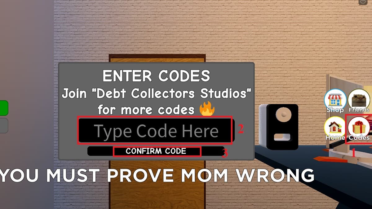 Roblox redeem code screen