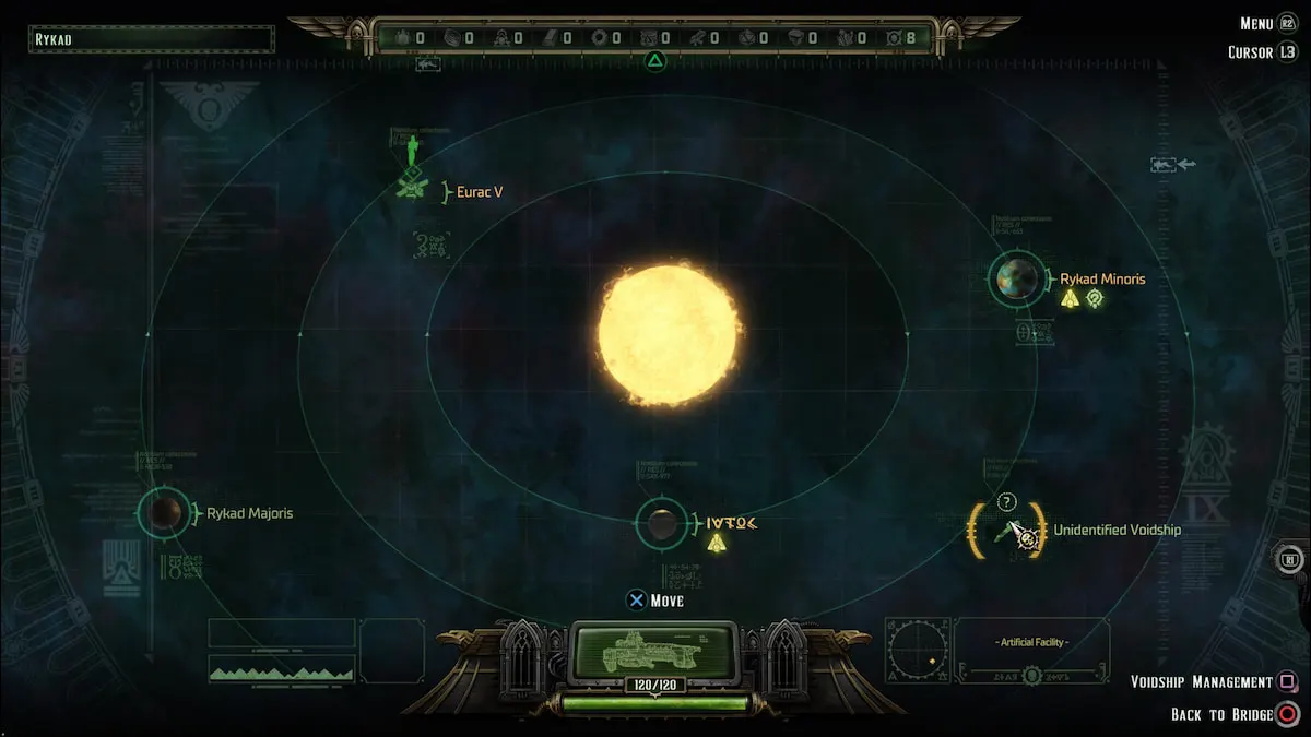 starmap of the rykard system in warhammer 40k rogue trader