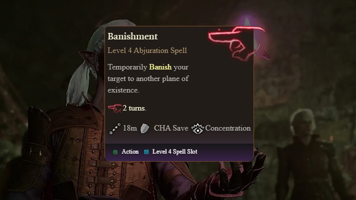 banishment tooltip in baldur's gate 3