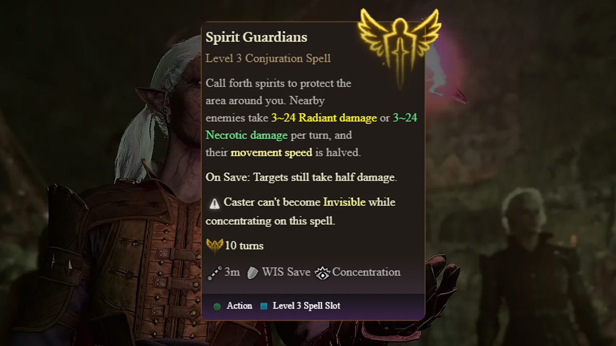 spirit guardians in tooltip in baldur's gate 3