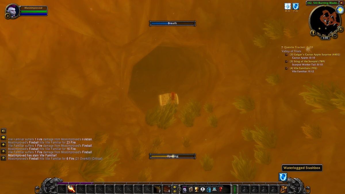 Mage Troll opening underwater chest.