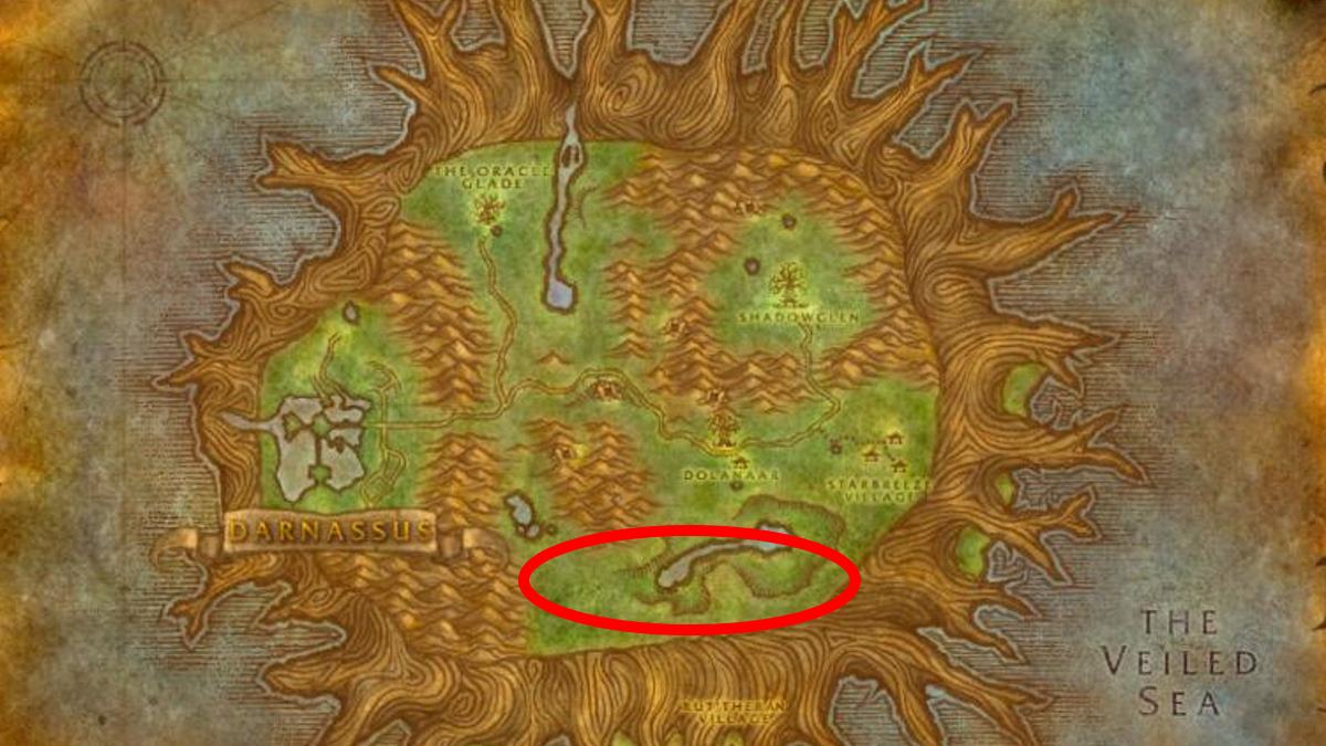 Wandering Swordsman location in Teldrassil.