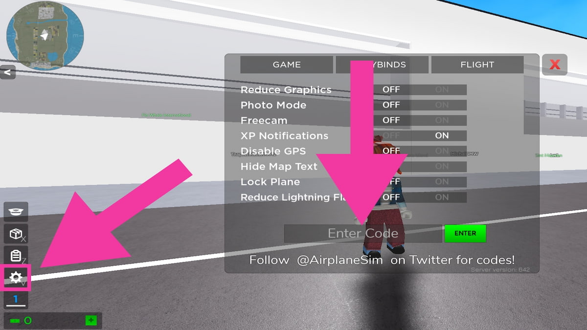 How to redeem codes in Airplane Simulator