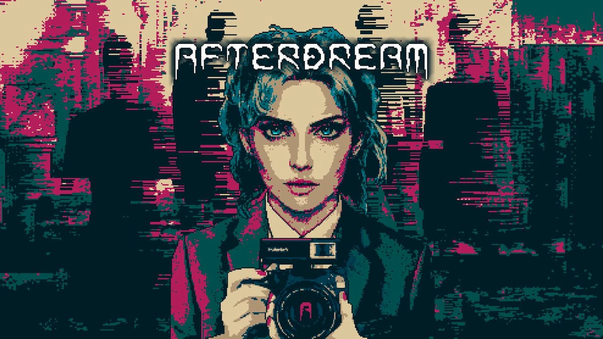 afterdream logo onto of character holding a camera