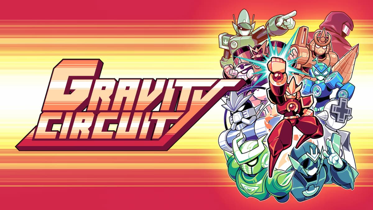 heroes gathered next to the gravity circuit logo