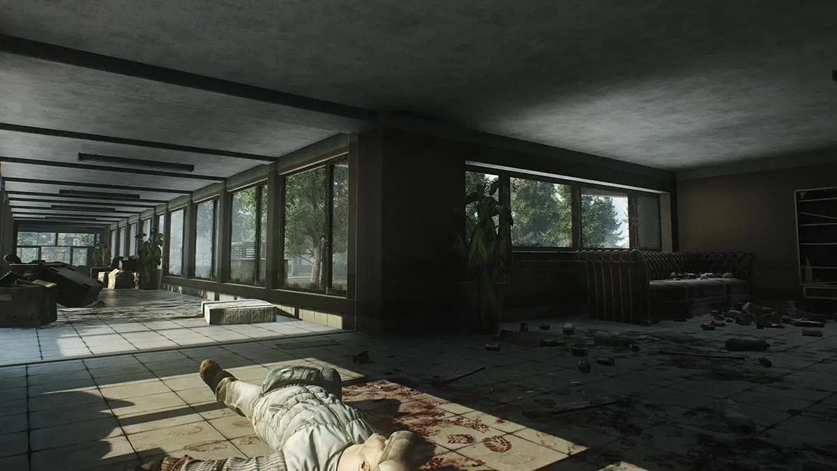 A hallway in the health resort on Shoreline