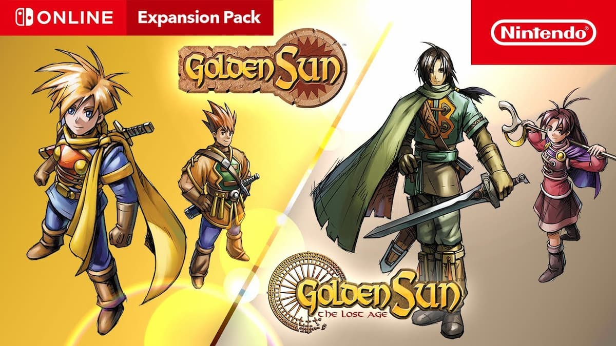 golden sun 1 and 2 on Nintendo switch online