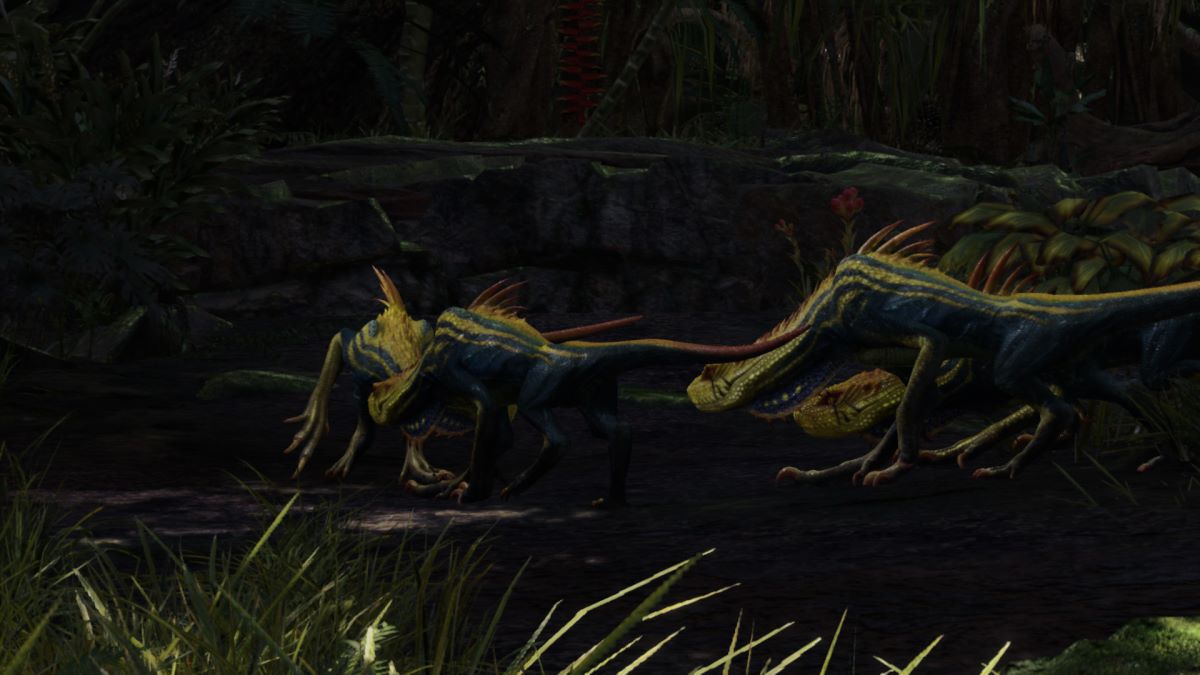 Three Jagras in Monster Hunter World