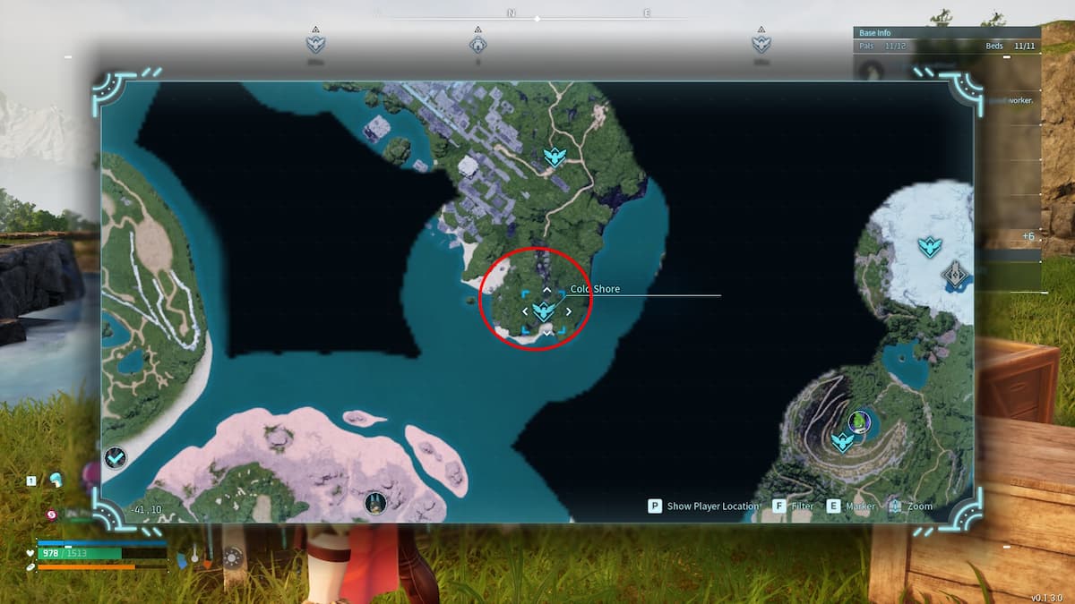 Huge Damp Egg spawn location map.