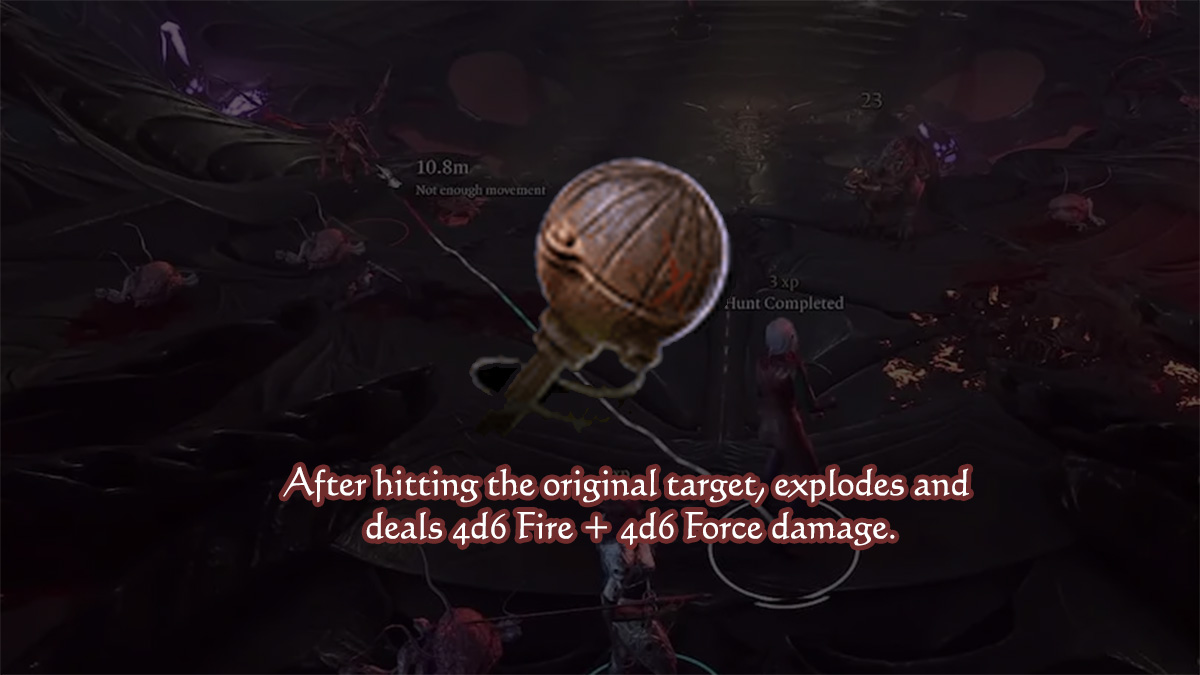 smokepowder explosive arrow description in baldurs gate 3