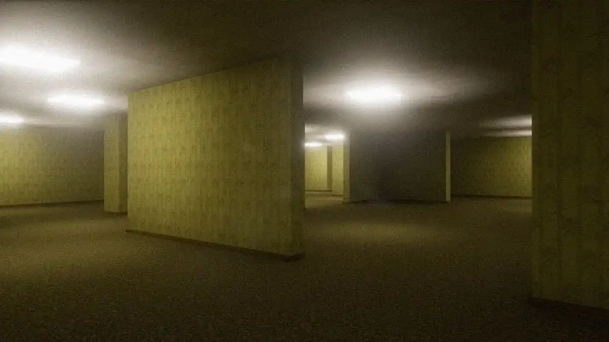 Empty hallways with dim lighting