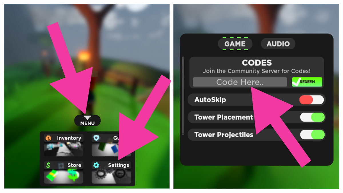 How to redeem codes in Silly Tower Defense
