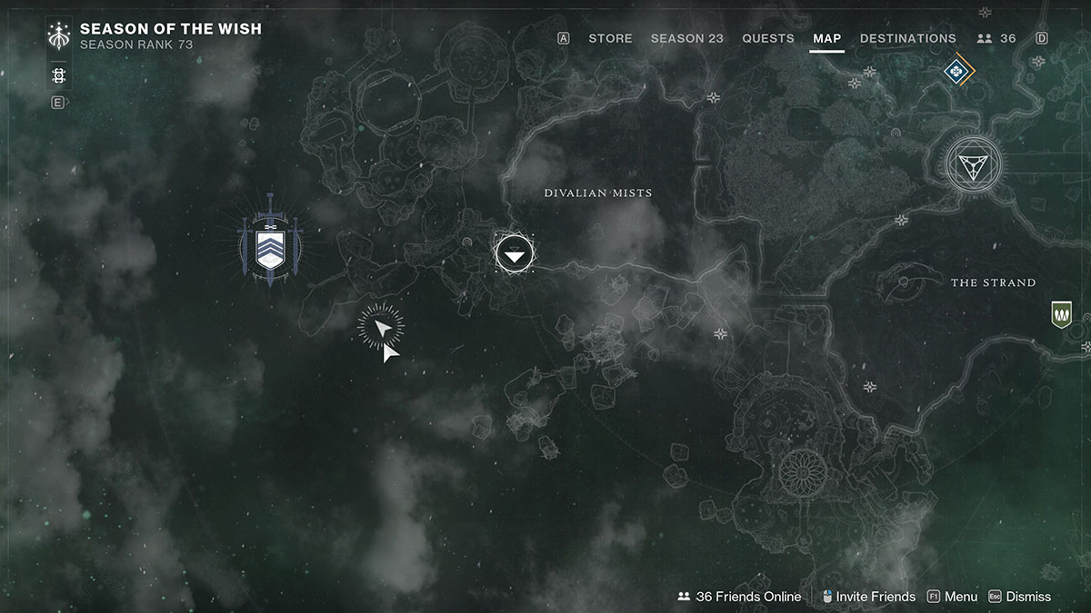 Location of an Ascendant Chest in the Bay of Drowned Wishes