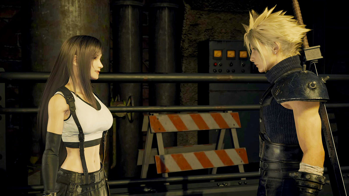 Tifa and Cloud speaking in Final Fantasy VII Rebirth