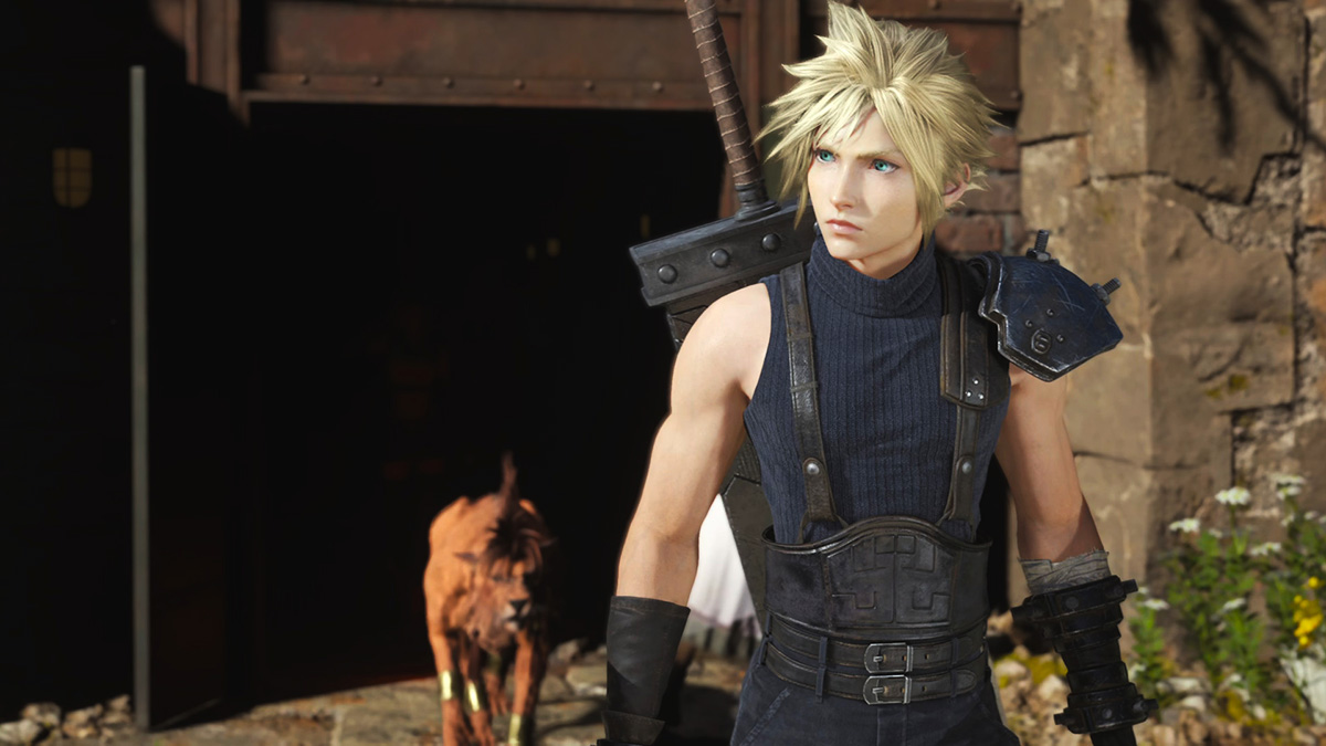 Cloud looking to the side in Final Fantasy VII: Rebirth