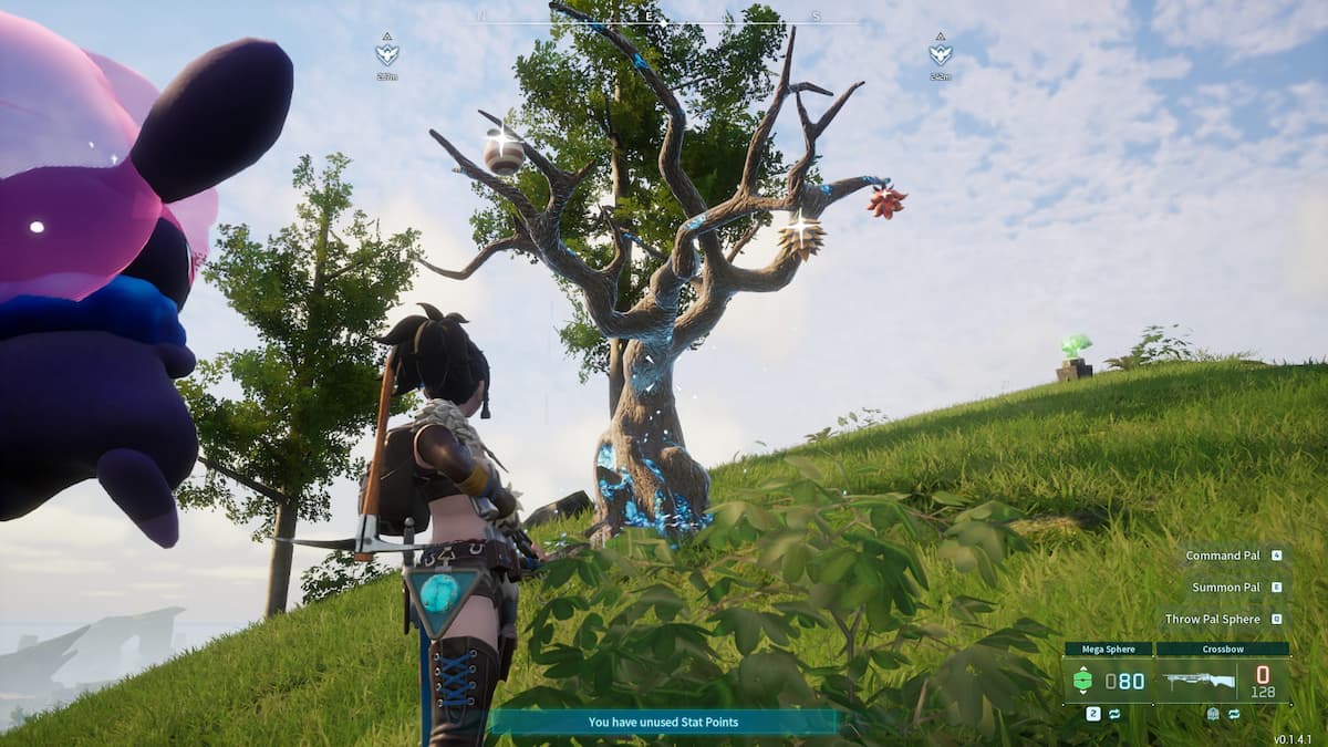 Character standing in front of a Skill Fruit Tree.