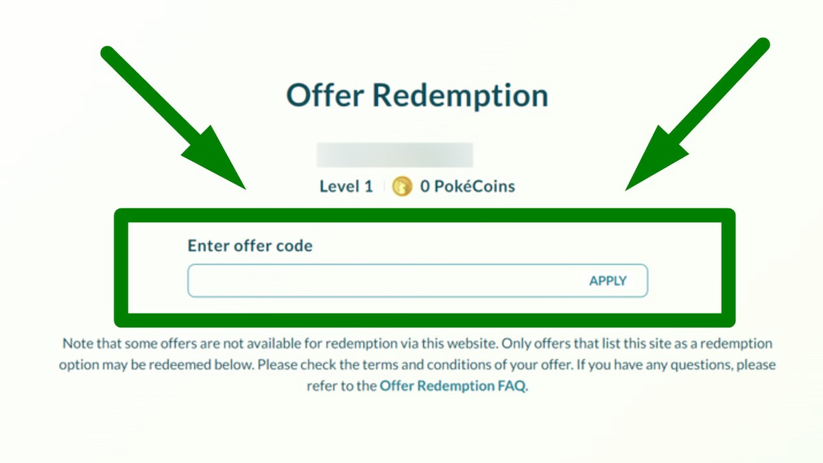 code redemption system for Pokemon Go