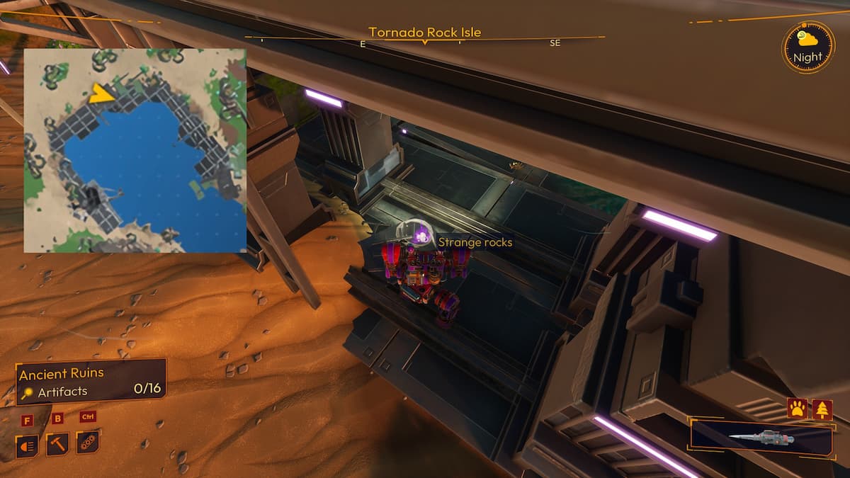 Artifact Location in Tornado Rock Isle in Lightyear Frontier