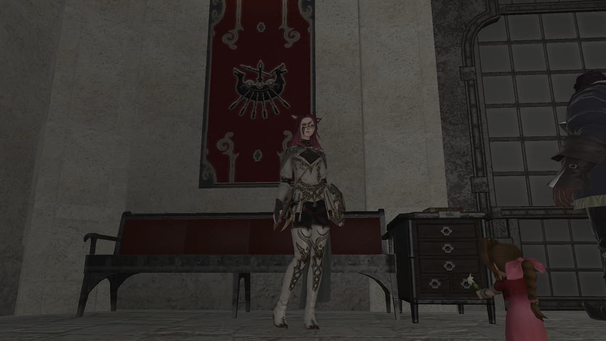 Miqo'te in the Squadron Barracks