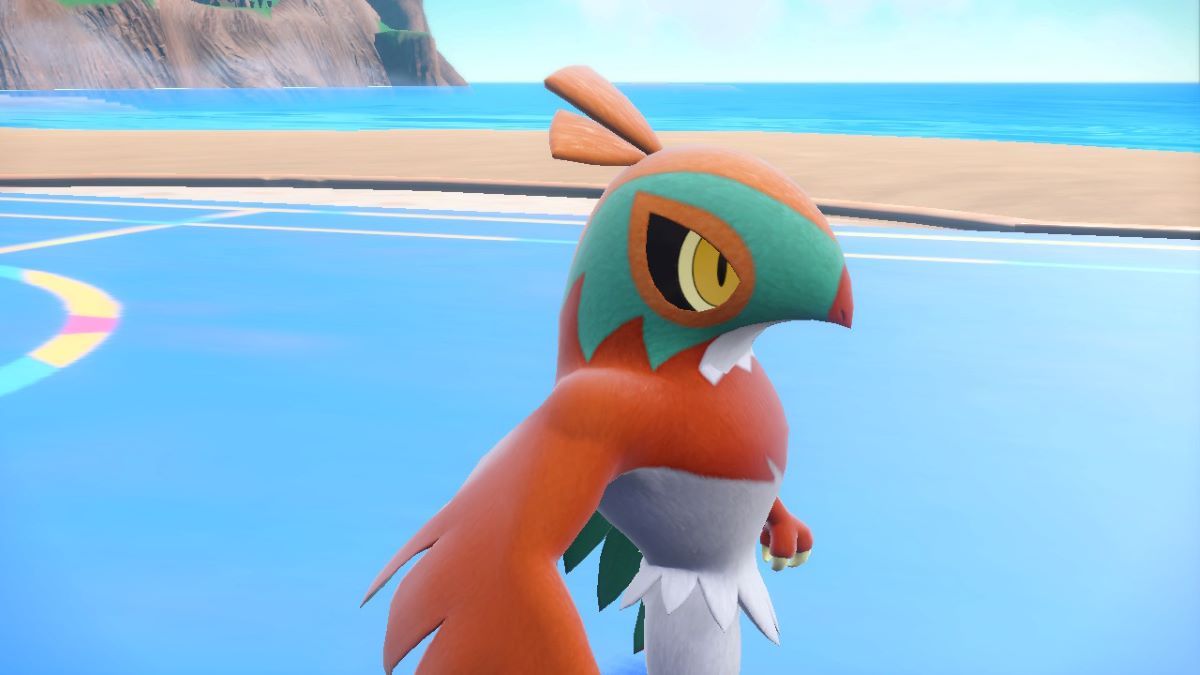 Hawlucha prepares for a battle in Pokemon Scarlet & Violet