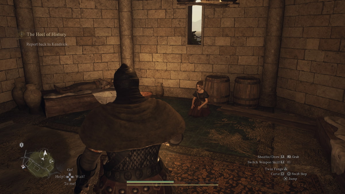 dimly lit room with a child in it in dragons dogma 2