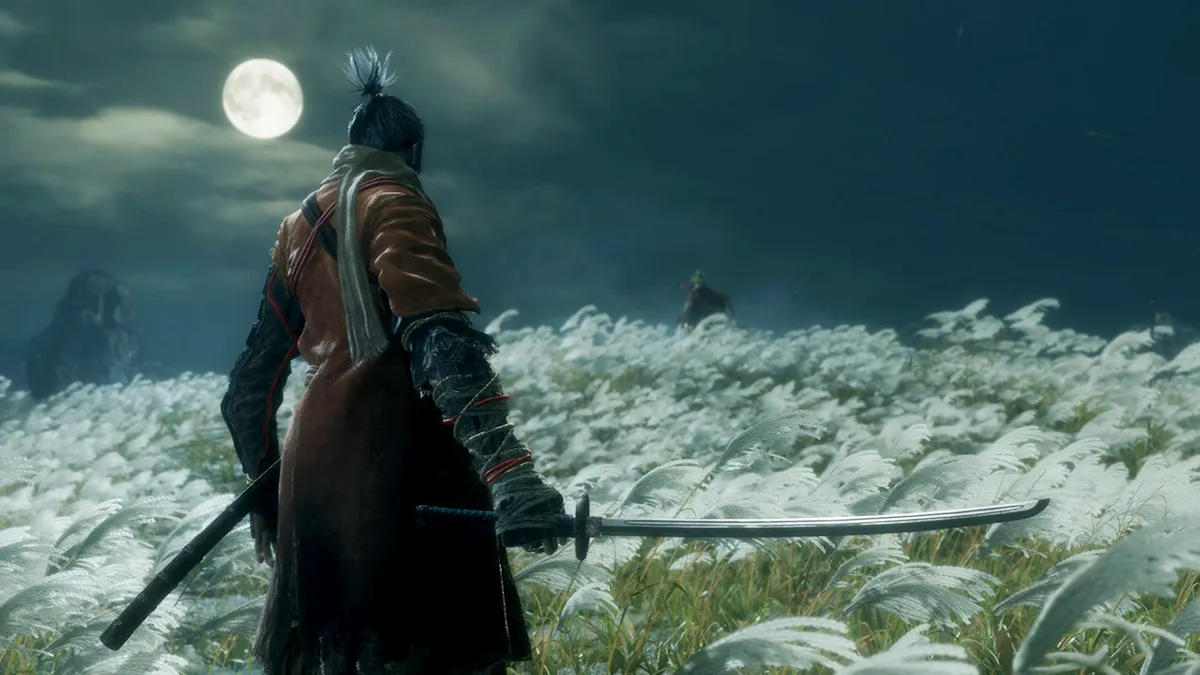 Wolf facing off against Genichiro Ashina in Sekiro