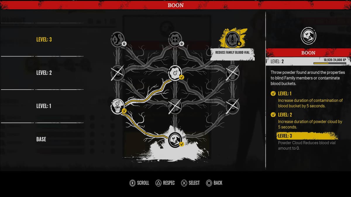 Virginia's Boon Ability Tree in The Texas Chain Saw Massacre game